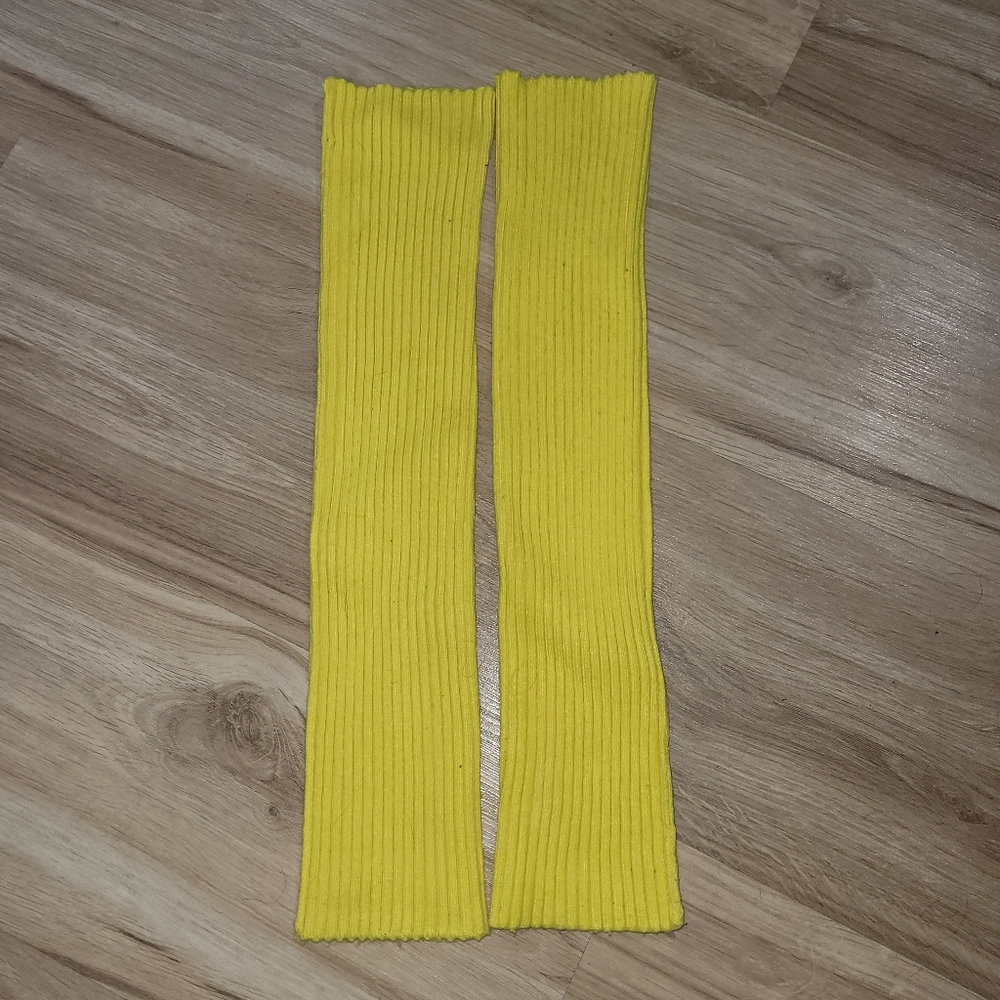 Womens Yellow Leg Warmers 90's